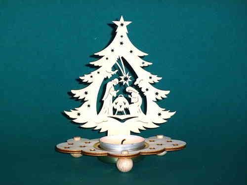 Teelichthalter Baum Christi Geburt