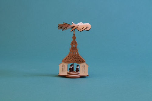 Wärmespiel (Pyramide für Heizkörper) Seiffener Kirche mit Kurrende mini